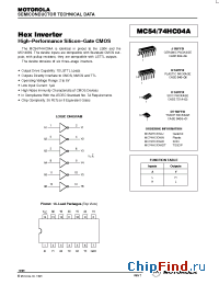 Datasheet  MC54/74HC04A