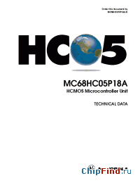 Datasheet  MC68HC05P18A