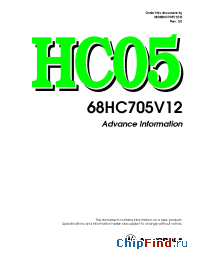 Datasheet  MC68HC705V12