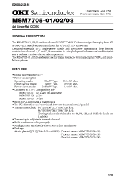 Datasheet  MSM7705-0xGS-2K