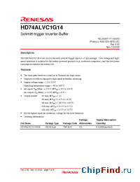Datasheet  HD74ALVC1G14