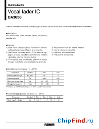 Datasheet  BA3836