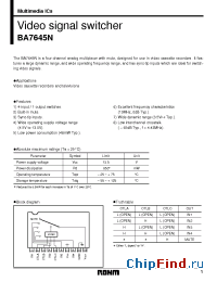 Datasheet  BA7645N