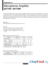 Datasheet  BA7760F