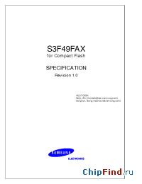 Datasheet  S3F49FAX