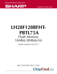 Datasheet  LH28F128BFHT-PBTL75A