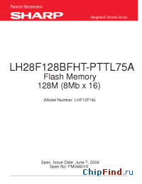 Datasheet  LH28F128BFHT-PTTL75A