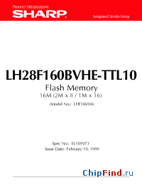 Datasheet  LH28F160BVHE-TTL10