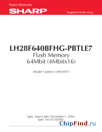 Datasheet  LH28F640BFHG-PBTLE7