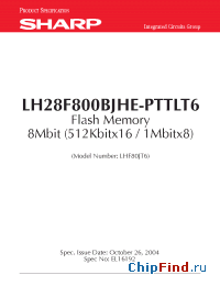 Datasheet  LH28F800BJHE-PTTLT6
