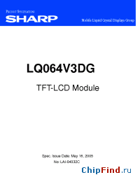 Datasheet  LQ064V3DG01