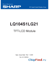 Datasheet  LQ104S1LG21
