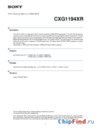 Datasheet  CXG1194XR