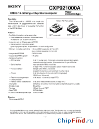 Datasheet  CXP921000A-U01Q