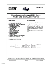 Datasheet  PCM1800
