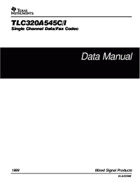 Datasheet  TLC320A545C/I