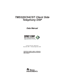 Datasheet  TMS320C54CST