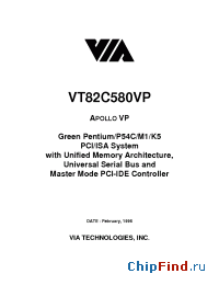 Datasheet  VT82C580VP