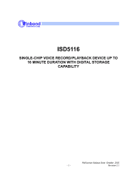 Datasheet  ISD5116