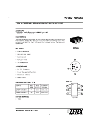 Datasheet  ZXMN10B08E6
