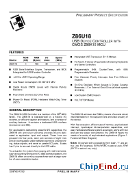 Datasheet  Z86U18