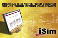 Active Filter Designer – новая утилита он-лайн отладчика iSim от компании Intersil