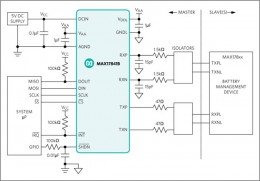 Интерфейс SPI для автомобильных приложений управления аккумуляторами Maxim